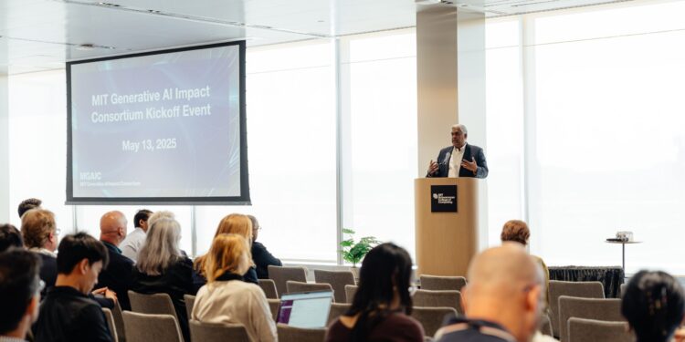 Researchers present bold ideas for AI at MIT Generative AI Impact Consortium kickoff event